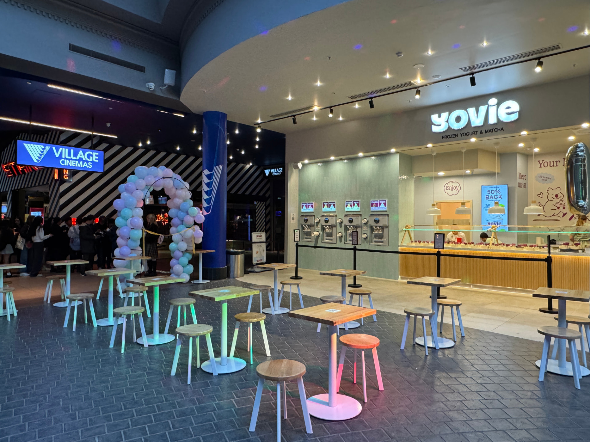 The YOVIE store beside Village Cinemas at Century City Walk, Glen Waverley