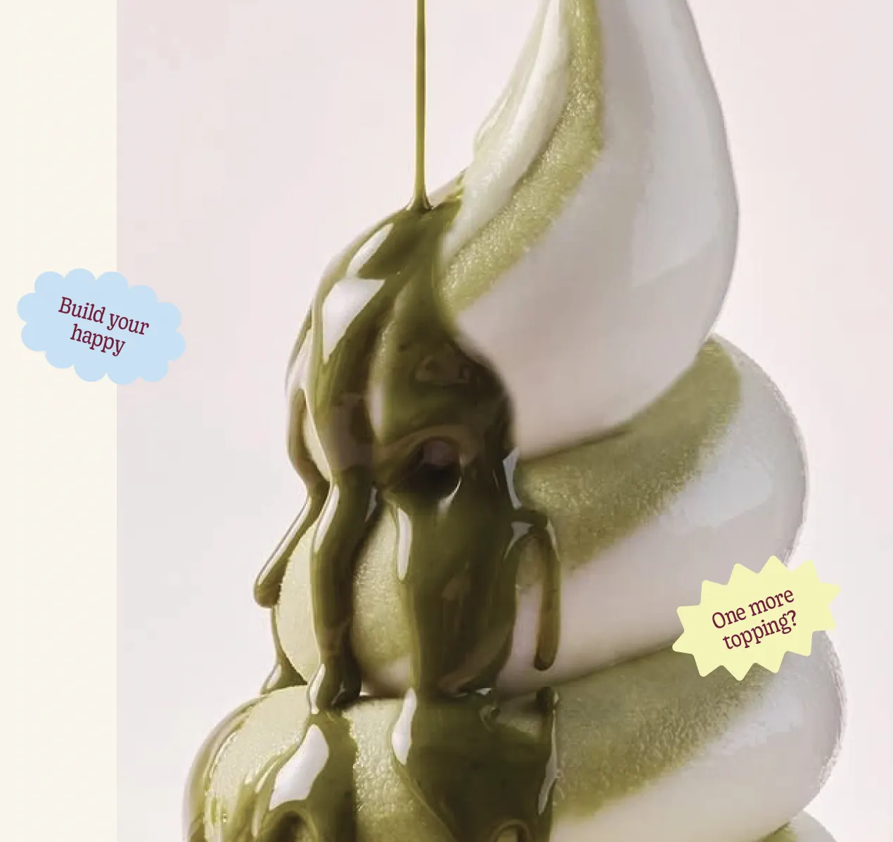 Yovie matcha frozen yogurt cup